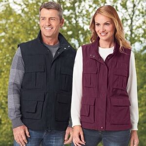 Multi-Pocket Travel and Utility Vest - Olive